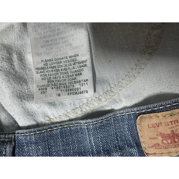 Levis Jeans Juniors 7 Blue 524 Too Superlow Stretch Denim Y2K Low Rise - Picture 10 of 10